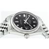 Image 9 : Rolex Mens Stainless Black Diamond 36MM Datejust Wristwatch Oyster Perpetual