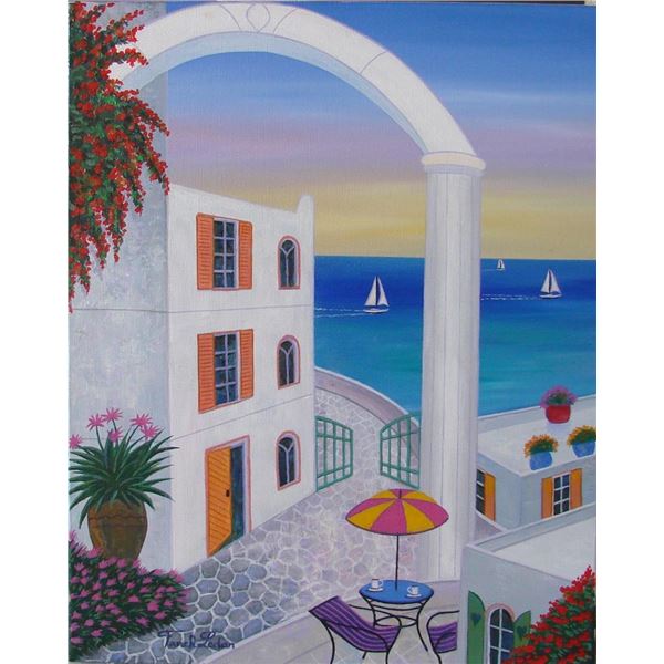 Terrace on the Aegean by Fanch Ledan