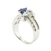 Image 4 : 1.96 ctw Pear Brilliant Blue Sapphire And Diamond Ring - 14KT White Gold