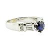Image 1 : 1.89 ctw Round Brilliant Blue Sapphire And Diamond Ring - 14KT White Gold
