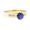 Image 1 : 1.24 ctw Sapphire and Diamond Ring - 14KT Yellow Gold