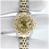 Image 3 : Rolex Ladies 2 Tone Champagne Diamond Lugs & Pyramid Oyster Perpetual Datejust W