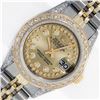Image 1 : Rolex Ladies 2 Tone Champagne Diamond Lugs Oyster Perpetual Datejust Wristwatch