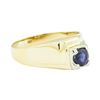 Image 1 : 0.99 ctw Blue Sapphire Ring - 14KT Yellow Gold