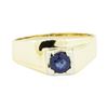 Image 2 : 0.99 ctw Blue Sapphire Ring - 14KT Yellow Gold