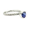 Image 1 : 1.91 ctw Blue Sapphire and Diamond Ring - 14KT White Gold