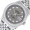 Image 3 : Rolex Mens Stainless Steel Slate Grey Diamond 36MM Datejust Wristwatch
