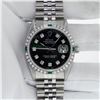 Image 3 : Rolex Mens Stainless Steel Green Vignette Diamond Oyster Perpetual Datejust Wris