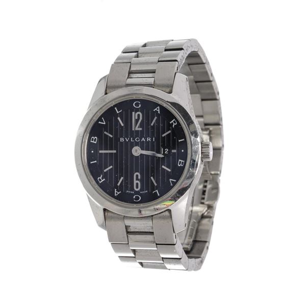 Bvlgari Silver Solo Tempo Quartz Watch