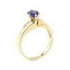 Image 4 : 1.38 ctw Blue Sapphire and Diamond Ring - 14KT Yellow Gold