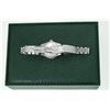 Image 4 : Rolex Ladies Stainless Steel 26MM Slate Grey String Diamond Lugs Datejust Wristw