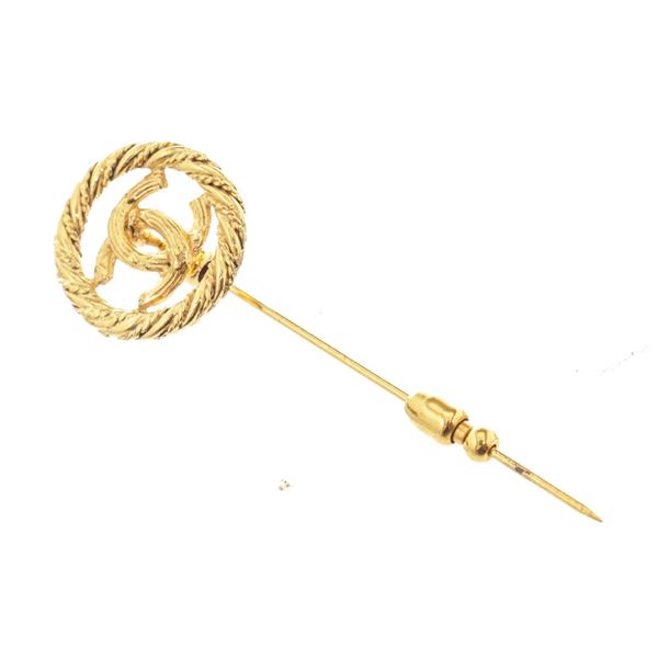 Chanel Gold CC Pin