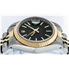 Image 3 : Rolex Ladies 2 Tone Black Tapestry Fluted Bezel Datejust Wristwatch