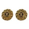 Image 1 : Chanel Gold CC Round Earrings