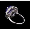 Image 3 : 4.70 ctw Tanzanite and Diamond Ring - 14KT White Gold