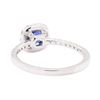 Image 3 : 0.77 ctw Sapphire and Diamond Ring - 14KT White Gold