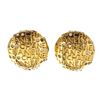 Image 1 : Chanel Gold Round Rhinestone Earrings
