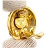Image 4 : Chanel Gold Round Rhinestone Earrings