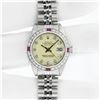 Image 3 : Rolex Ladies Stainless Steel Yellow Diamond & Ruby 26MM Datejust Wristwatch