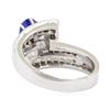 Image 3 : 2.42 ctw Sapphire and Diamond Ring - 14KT White Gold