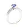 Image 4 : 0.95 ctw Sapphire And Diamond Ring - 18KT White Gold