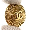 Image 5 : Chanel Gold CC Round Disc Earrings