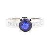 Image 2 : 1.93 ctw Sapphire And Diamond Ring - 14KT White Gold