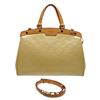 Image 1 : Louis Vuitton Yellow Monogram Vernis Leather Brea MM Satchel Bag