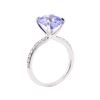 Image 4 : 3.12 ctw Blue Sapphire and Diamond Ring - 18KT White Gold