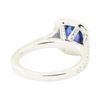 Image 3 : 1.94 ctw Oval Brilliant Blue Sapphire And Diamond Ring - 14KT White Gold