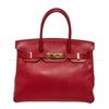 Image 1 : Hermes Red Leather Birkin 30cm Satchel Bag
