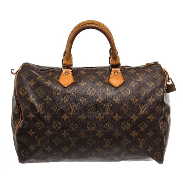 Louis Vuitton Brown Monogram Canvas Speedy 35cm Satchel Bag