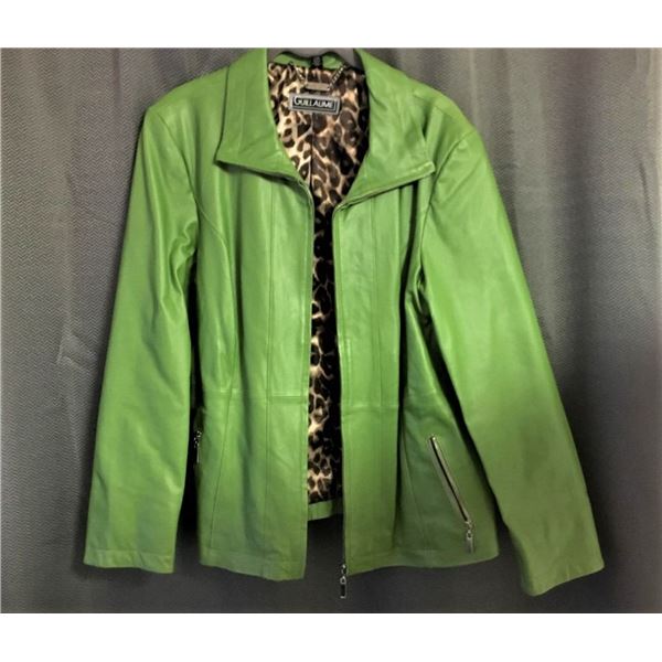 Guillaume Brand Leather, Green,  Size Large