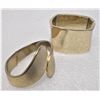 Image 1 : Two Gold Tone Cuff Bracelets