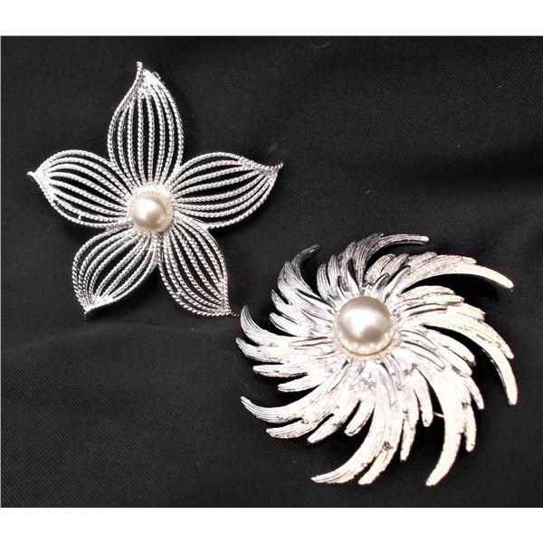 Two Vintage Sarah Cov Brooches