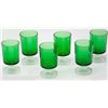Image 1 : SIX French Emerald Green Glasses, Made in France
