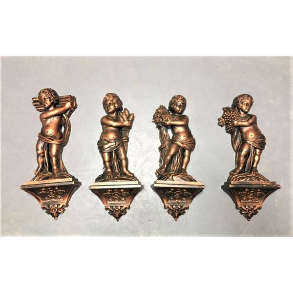 Dart Industries Wall Hangings, Cherubs, Set of 4