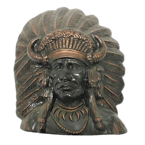 Ky Mold Co. Vintage 1976 Hand Painted Indigenous Chief Sculpture