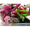 Image 2 : Bin of Stuffed Animals, Cow, bears, Butterfly, Pink Frog