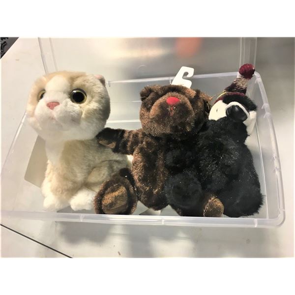 Shoebox bin of Stuffies