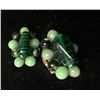 Image 3 : Green Bead Chain and Matching Clip On Earrings