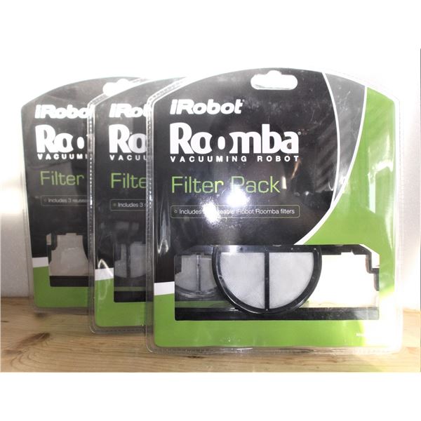 THREE iRobot Roomba Filter Packs - NEW