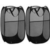 Image 1 : TWO Pack of Collapsible Laundry Hampers - Black - NEW , factory sealed package