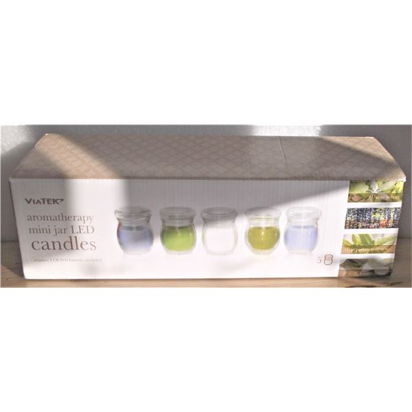 Viatek Aromatherapy Mini Jar LED Candles - NEW in Box