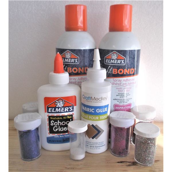 Spray Adhesive, Glue, and Glitter