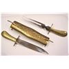 Image 3 : ANTIQUE ALL BRASS CARVING SET MADE IN INDIA ENGRAVED