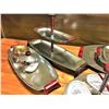Image 4 : Vintage Gourmates Set by Glo-Hill Canada Oblong Serving Trays Chrome & Bakelite