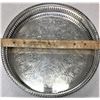 Image 3 : Silver Plated Serving Tray - Diameter 12"