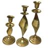 Image 1 : Three Brass Candle Holders