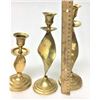 Image 2 : Three Brass Candle Holders